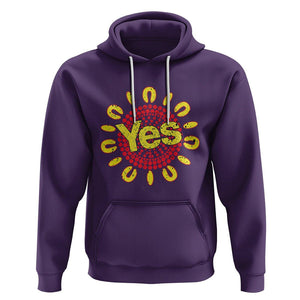 Australia Indigenous Hoodie Aboriginal And Torres Strait Islanders Vote Yes Voice To Parliament TS02 Purple Printyourwear