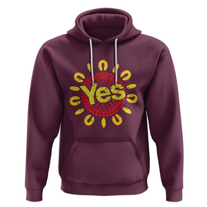 Australia Indigenous Hoodie Aboriginal And Torres Strait Islanders Vote Yes Voice To Parliament TS02 Maroon Printyourwear