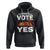 Australia Indigenous Hoodie Vote Yes Voice To Parliament Urulu TS02 Black Printyourwear