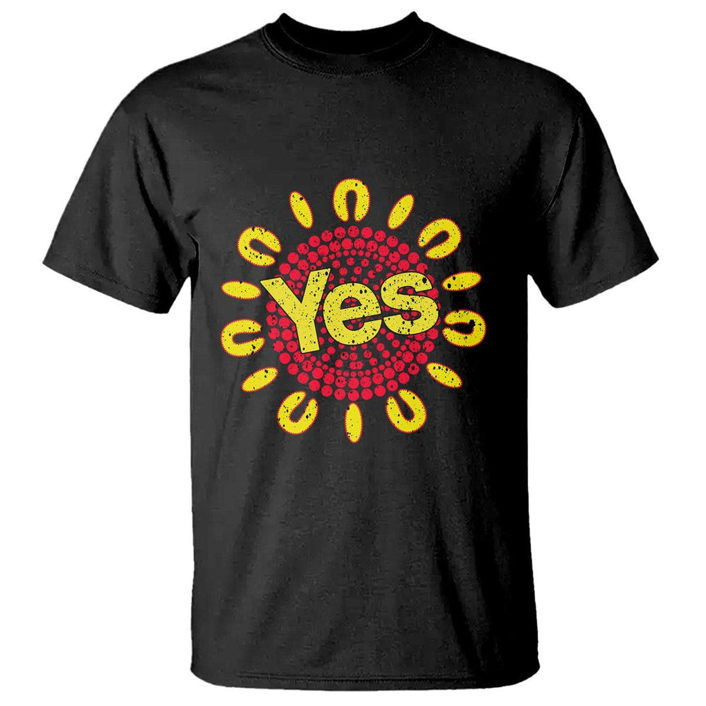 Australia Indigenous T Shirt Aboriginal And Torres Strait Islanders Vote Yes Voice To Parliament TS02 Black Printyourwear