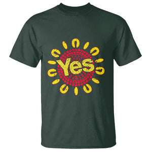 Australia Indigenous T Shirt Aboriginal And Torres Strait Islanders Vote Yes Voice To Parliament TS02 Dark Forest Green Printyourwear