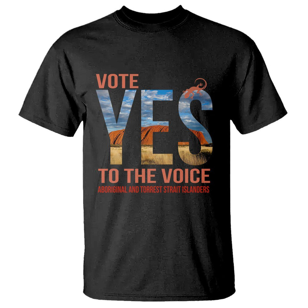 Australia Indigenous T Shirt Vote Yes To The Voice Aboriginal And Torres Strait Islanders TS02 Black Printyourwear