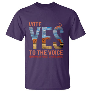 Australia Indigenous T Shirt Vote Yes To The Voice Aboriginal And Torres Strait Islanders TS02 Purple Printyourwear