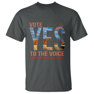 Australia Indigenous T Shirt Vote Yes To The Voice Aboriginal And Torres Strait Islanders TS02 Dark Heather Printyourwear