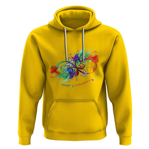 Autism Acceptance Hoodie Accept Understand Love Rainbow Infinity With Butterfly Feathers TS01 Daisy Printyourwear