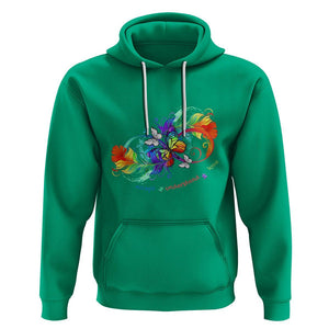 Autism Acceptance Hoodie Accept Understand Love Rainbow Infinity With Butterfly Feathers TS01 Irish Green Printyourwear