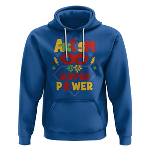 Autism Acceptance Hoodie Autism Is My Superpower Autistic Hero TS02 Royal Blue Printyourwear