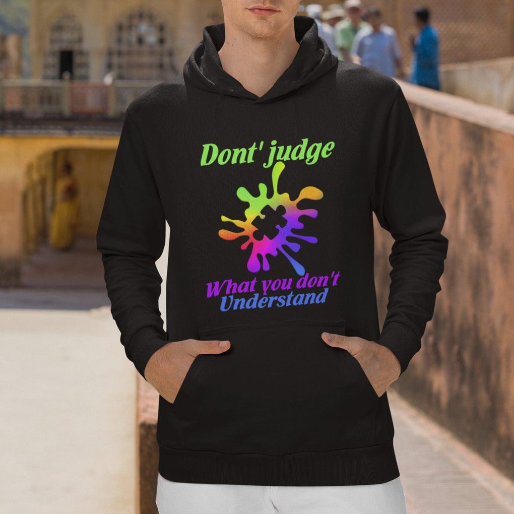 Autism Acceptance Hoodie Don't Judge What You Don't Understand Puzzle Piece TS02 Printyourwear