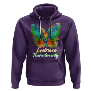 Autism Acceptance Hoodie Embrace Neurodiversity Rainbow Spectrum TS02 Purple Printyourwear