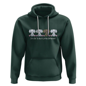 Autism Acceptance Hoodie It's Ok To Be A Little Different Jigsaw Puzzle Elephant TS01 Dark Forest Green Printyourwear