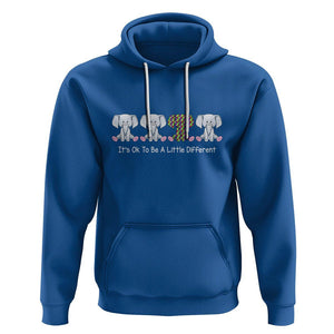 Autism Acceptance Hoodie It's Ok To Be A Little Different Jigsaw Puzzle Elephant TS01 Royal Blue Printyourwear