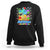 Autism Acceptance Sweatshirt Retro Groovy Puzzle Piece Spectrum Rainbow Infinity Symbol TS02 Black Printyourwear