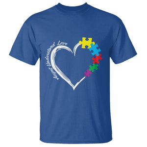 Autism Acceptance T Shirt Accept Understand Love Spectrum Jigsaw Puzzle Heart TS01 Royal Blue Printyourwear