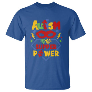 Autism Acceptance T Shirt Autism Is My Superpower Autistic Hero TS02 Royal Blue Printyourwear