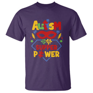 Autism Acceptance T Shirt Autism Is My Superpower Autistic Hero TS02 Purple Printyourwear