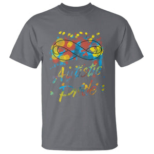 Autism Acceptance T Shirt Autistic Pride Support Rainbow Infinity Symbol TS02 Charcoal Printyourwear