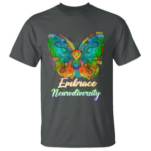 Autism Acceptance T Shirt Embrace Neurodiversity Rainbow Spectrum TS02 Dark Heather Printyourwear