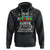 Autism Aunt Hoodie I'm An Autism Auntie My Level Of Sarcams Depends On Your Stupidity Spectrum Ribbon TS01 Black Printyourwear