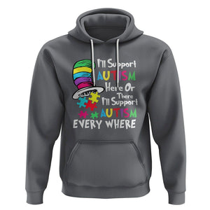 Autism Awarenes Hoodie I'll Support Autism Every Where TS01 Charcoal Printyourwear