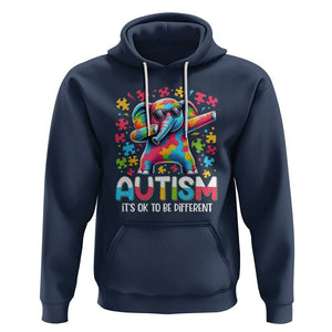 Autism Awareness Dabbing Elephant Hoodie Its Ok To Be Different TS01 Navy Printyourwear