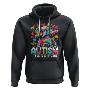 Autism Awareness Dabbing Elephant Hoodie Its Ok To Be Different TS01 Black Printyourwear