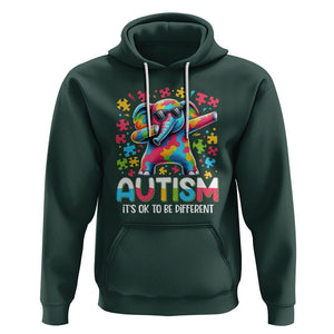 Autism Awareness Dabbing Elephant Hoodie Its Ok To Be Different TS01 Dark Forest Green Printyourwear