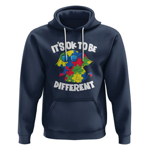 Autism Awareness Day Hoodie It's Okay To Be Different Elephant TS01 Navy Printyourwear