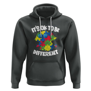 Autism Awareness Day Hoodie It's Okay To Be Different Elephant TS01 Dark Heather Printyourwear