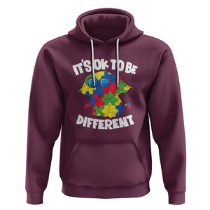 Autism Awareness Day Hoodie It's Okay To Be Different Elephant TS01 Maroon Printyourwear