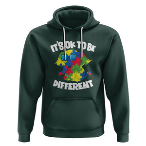 Autism Awareness Day Hoodie It's Okay To Be Different Elephant TS01 Dark Forest Green Printyourwear