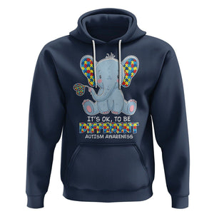 Autism Awareness Elephant Hoodie Its Ok To Be Different TS01 Navy Printyourwear