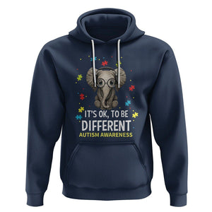 Autism Awareness Elephant Hoodie It's Okay To Be Different TS01 Navy Printyourwear