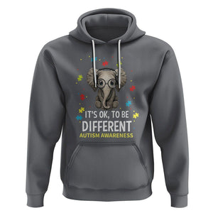 Autism Awareness Elephant Hoodie It's Okay To Be Different TS01 Charcoal Printyourwear