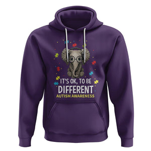 Autism Awareness Elephant Hoodie It's Okay To Be Different TS01 Purple Printyourwear