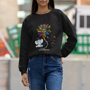 Autism Awareness Elephant Sweatshirt In A World Where You Can Be Anything Be Kind Colorful Sunflower Ribbon TS02 Printyourwear