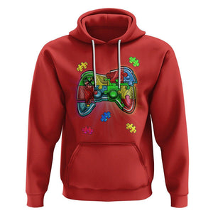 Autism Awareness Gamer Hoodie Video Game Control Puzzle Piece TS01 Red Printyourwear