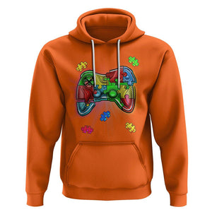 Autism Awareness Gamer Hoodie Video Game Control Puzzle Piece TS01 Orange Printyourwear