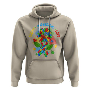 Autism Awareness Hoodie Accept Understand Love Rainbow Puzzle Sunflower TS09 Sand Printyourwear