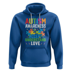 Autism Awareness Hoodie Accept Understand Love Spectrum Blue Ribbon TS01 Royal Blue Printyourwear