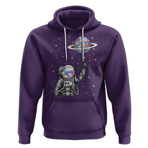 Autism Awareness Hoodie Astronaut Puzzle Balloon Autistic Outer Space TS09 Purple Printyourwear