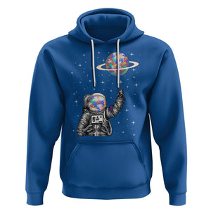 Autism Awareness Hoodie Astronaut Puzzle Balloon Autistic Outer Space TS09 Royal Blue Printyourwear