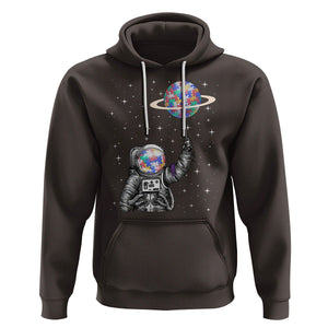 Autism Awareness Hoodie Astronaut Puzzle Balloon Autistic Outer Space TS09 Dark Chocolate Printyourwear