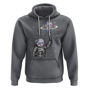 Autism Awareness Hoodie Astronaut Puzzle Balloon Autistic Outer Space TS09 Charcoal Printyourwear