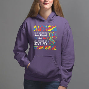 Autism Awareness Hoodie Autism Is A Journey I Never Planned For But I Sure Do Love My Tour Guide TS09 Purple Printyourwear