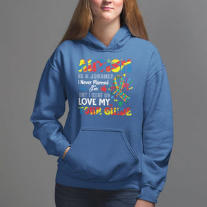 Autism Awareness Hoodie Autism Is A Journey I Never Planned For But I Sure Do Love My Tour Guide TS09 Royal Blue Printyourwear