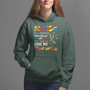 Autism Awareness Hoodie Autism Is A Journey I Never Planned For But I Sure Do Love My Tour Guide TS09 Dark Forest Green Printyourwear