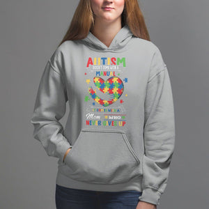 Autism Awareness Hoodie Autistic Comes With A Mom Who Never Gives Up TS09 Sport Gray Printyourwear