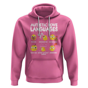 Autism Awareness Hoodie Autistic Love Languages Cute Chick TS09 Azalea Printyourwear