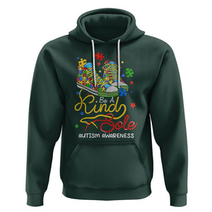 Autism Awareness Hoodie Be A King Sole Puzzle Shoe TS09 Dark Forest Green Printyourwear