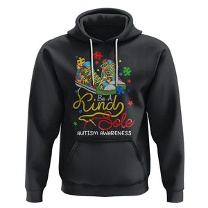 Autism Awareness Hoodie Be A King Sole Puzzle Shoe TS09 Black Printyourwear